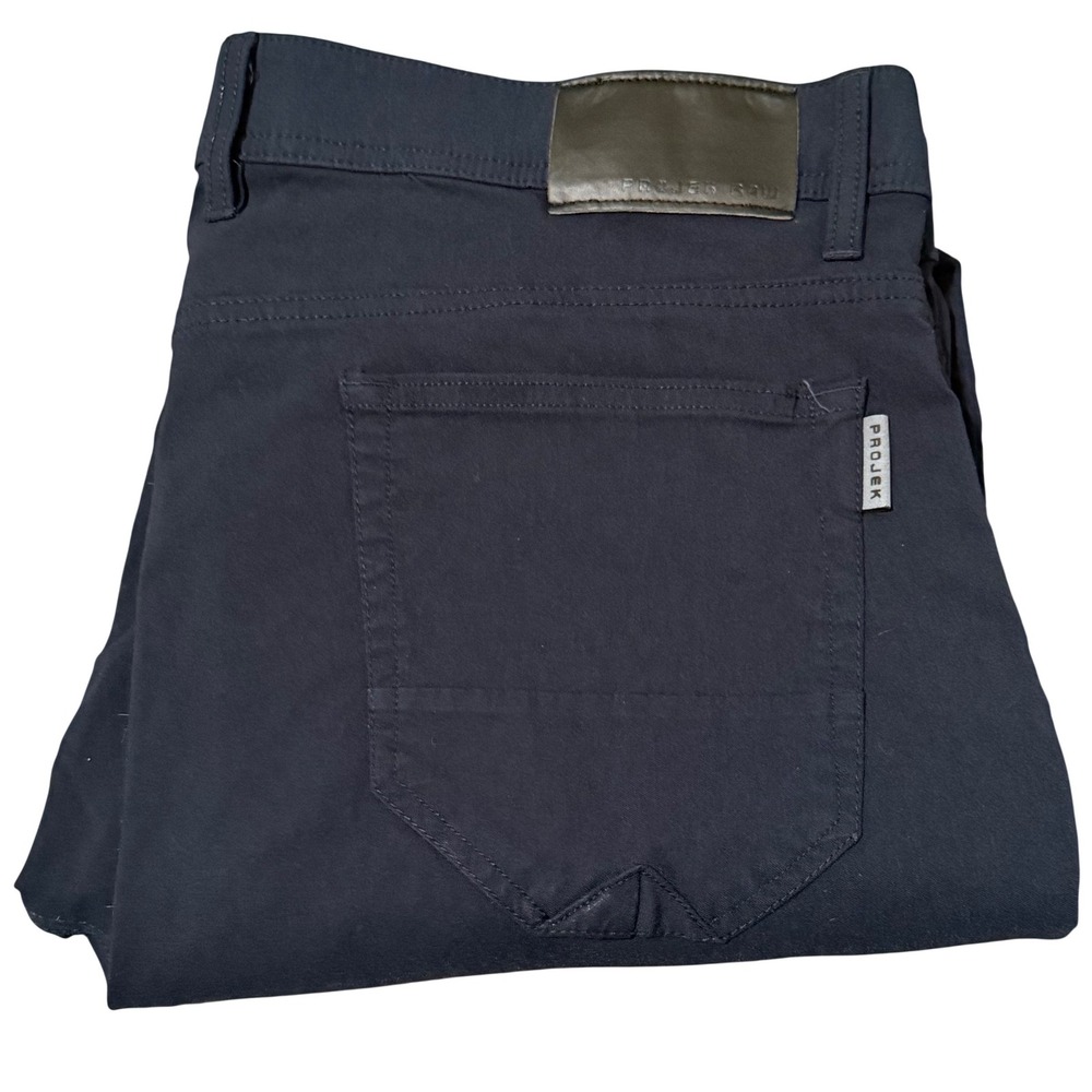 Projek Raw Mens Navy Blue Classic Fit Stretch Chino Pants‎ Size 38 145100